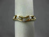 ANTIQUE .05CT DIAMOND 14KT WHITE & YELLOW GOLD OPEN 5 STONE V SHAPE RING #22476