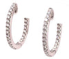 .83CT DIAMOND 18KT WHITE GOLD 3D CLASSIC INSIDE OUT OVAL HOOP HANGING EARRINGS