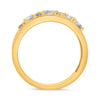 WIDE 4.40CT DIAMOND 14K YELLOW GOLD MULTI SHAPE 8 STONE WEDDING ANNIVERSARY RING