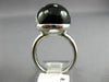 ESTATE .57CT DIAMOND & ONYX 14K WHITE GOLD 3D DOME MOON STAR ROMANTIC LOVE RING