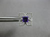 .75CT DIAMOND & AAA AMETHYST 14KT WHITE GOLD PRINCESS CUT & ROUND STUD EARRINGS