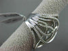 ESTATE MASSIVE 2.02CT DIAMOND 18KT WHITE GOLD MULTI WAVE 3D FUN COCKTAIL RING