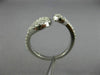 ESTATE WIDE .65CT DIAMOND 14KT WHITE GOLD 3D DOUBLE CIRCULAR PAVE FUN RING