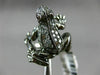 ESTATE LARGE .76CT DIAMOND AAA RUBY 18KT BLACK GOLD HANDCRAFTED HAPPY FROG RING