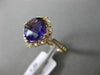 2.51CT DIAMOND & AAA AMETHYST 14KT ROSE GOLD 3D SQUARE FLOWER FILIGREE LOVE RING