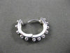 ESTATE SMALL 14KT WHITE GOLD ROUNDED 3D HUGGIE HOOP EARRINGS 13mm X 2.5mm #24344