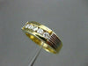 ESTATE .46CT DIAMOND 14KT TWO TONE GOLD 3D CHANEL ANNIVERSARY WEDDING RING #1312