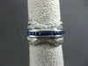 ESTATE WIDE 1.15CT DIAMOND & AAA SAPPHIRE 14KT WHITE GOLD INFINITY RING STUNNING