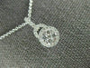 ESTATE .35CT DIAMOND 18KT WHITE GOLD 3D ROUND CLUSTER HALO FLOATING PENDANT