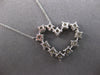 ESTATE 1.66CT DIAMOND 14KT WHITE GOLD 3D CLASSIC OPEN HEART FUN LOVE NECKLACE