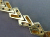 ESTATE WIDE 5CT DIAMOND 14KT YELLOW GOLD 3D CRISS CROSS V SHAPE TENNIS BRACELET