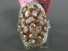 ESTATE EXTRA LARGE 3.71CT WHITE & PINK DIAMOND 18KT GOLD OVAL INFINITY LOVE RING