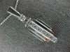 ESTATE LONG .39CT DIAMOND 14KT WHITE GOLD 3D HANGING PYRAMID PENDANT #1706