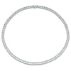 ESTATE LARGE 13.76CT DIAMOND 18KT WHITE GOLD 3D CLASSIC ETERNITY TENNIS NECKLACE