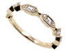 .20CT DIAMOND 14KT YELLOW GOLD ROUND & BAGUETTE MULTI HEXAGON ANNIVERSARY RING