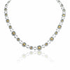 12.16CT WHITE & FANCY YELLOW DIAMOND 18K 2 TONE GOLD 3D FLOWER ETERNITY NECKLACE