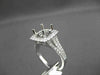 ESTATE 1.03CT DIAMOND 18K WHITE GOLD SQUARE FILIGREE SEMI MOUNT ENGAGEMENT RING