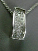 ESTATE .50CT DIAMOND 14KT WHITE GOLD 3D INVISIBLE PRINCESS WAVE PENDANT #14792