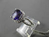 ESTATE 2.0CTW DIAMOND & AAA EXTRA FACET AMETHYST 14KT WHITE 3D ENGAGEMENT RING