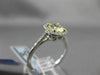 ESTATE .98CT IGI / GIA FANCY YELLOW DIAMOND 18KT WHITE GOLD 3D ENGAGEMENT RING