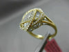 ESTATE 1.02CT MULTI CUT DIAMOND 18KT WHITE & YELLOW GOLD WOVEN CLUSTER FUN RING