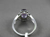 ESTATE LARGE 3.12CTW DIAMOND & AAA EXTRA FACET AMETHYST 14KT WHITE FILIGREE RING