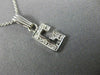 ESTATE .10CT DIAMOND 14KT WHITE GOLD CLASSIC "G" INITIAL PENDANT #MILANO003