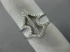 ESTATE LARGE .31CT DIAMOND 18KT WHITE GOLD 3D OPEN ANCHOR FRIENDSHIP FUN RING