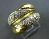 ESTATE WIDE 1.40CT DIAMOND 18KT YELLOW GOLD 2 ROW INSERT RING E/F VVS #10033