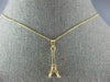 ESTATE 14KT YELLOW GOLD CLASSIC HANDCRAFTED EIFFEL TOWER CHARM PENDANT #MILANO45