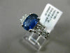 WIDE 2.38CT DIAMOND & AAA KASHMIR SAPPHIRE 14KT WHITE GOLD OVAL ENGAGEMENT RING