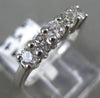 ESTATE .50CT DIAMOND 14KT WHITE GOLD 5 STONE SHARE PRONG ANNIVERSARY RING #18888