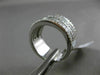 ESTATE LARGE 2.59CT DIAMOND 14KT WHITE GOLD MULTI ROW SEMI ETERNITY WEDDING RING