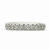 ESTATE 1.33CT DIAMOND 18KT WHITE GOLD 3D SHARE PRONG ETERNITY ANNIVERSARY RING