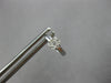 SMALL .10CT DIAMOND 14K WHITE GOLD INVISIBLE HUGGIE HOOP HANGING EARRINGS #27908