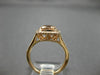 ESTATE LARGE 1.40CT DIAMOND & AAA MORGANITE 14KT ROSE GOLD HALO ENGAGEMENT RING
