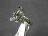 LARGE .24CT DIAMOND 14KT WHITE GOLD 3D MARQUISE SEMI MOUNT ENGAGEMENT RING #4908