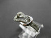 ESTATE .33CT DIAMOND 14KT WHITE GOLD PAVE LOVE KNOT BELT COCKTAIL RING F/G VSSI