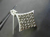 ESTATE LARGE .67CT DIAMOND 14KT WHITE GOLD 3D FILIGREE CLUSTER HANGING PENDANT