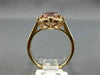 LARGE 2.42CT DIAMOND & AAA PINK TOURMALINE 14K ROSE GOLD FLOWER ENGAGEMENT RING