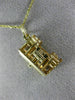 ANTIQUE 14KT YELLOW GOLD 3D CLASSIC SAN FRANCISCO TROLLEY CAR PENDANT #26312