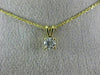 ESTATE .30CT ROUND DIAMOND 14KT YELLOW GOLD 3D CLASSIC HANGING PENDANT #15767
