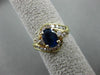 ESTATE 1.35CT DIAMOND & AAA SAPPHIRE 14KT YELLOW GOLD ENGAGEMENT RING #9792
