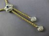 ESTATE .72CT DIAMOND & AAA SAPPHIRE 14K YELLOW GOLD FLOWER LARIAT NECKLACE 21669