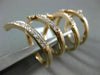 ESTATE EXTRA LARGE 1.54CT DIAMOND 18KT ROSE GOLD OPEN SWIRL ETOILE FLEXIBLE RING