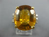 ESTATE EXTRA LARGE 10.12CT DIAMOND & AAA CITRINE 18KT YELLOW GOLD FUN LOVE RING