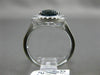 LARGE 2.89CT ROUND DIAMOND & AAA OVAL 14K WHITE GOLD DOUBLE HALO ENGAGEMENT RING