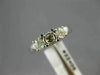 ESTATE .50CT DIAMOND 14K WHITE GOLD 3D 3 STONE SEMI MOUNT ENGAGEMENT RING #22405
