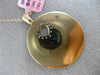 LARGE .10CT DIAMOND & AAA BLUE MOTHER OF PEARL 14KT ROSE GOLD 3D HEART PENDANT