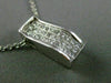 ESTATE .50CT DIAMOND 14KT WHITE GOLD 3D INVISIBLE PRINCESS WAVE PENDANT #14792